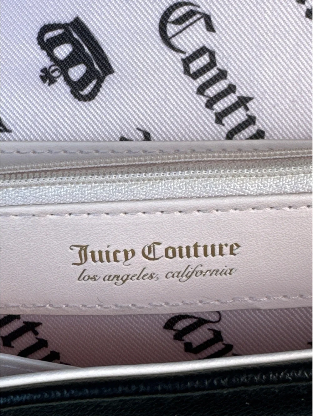 Juicy Couture Straight From the Heart Black Flap Wallet NWT
